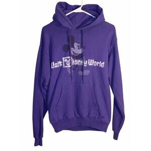 Disney Parks Mickey Mouse Walt Disney World Purple Hoodie Size Small Hanes
